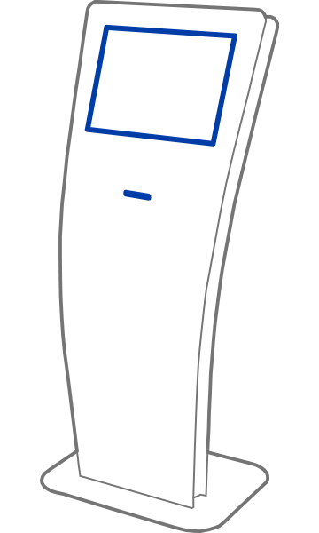 Dispensador de tickets para sistema de colas 19 pulgadas